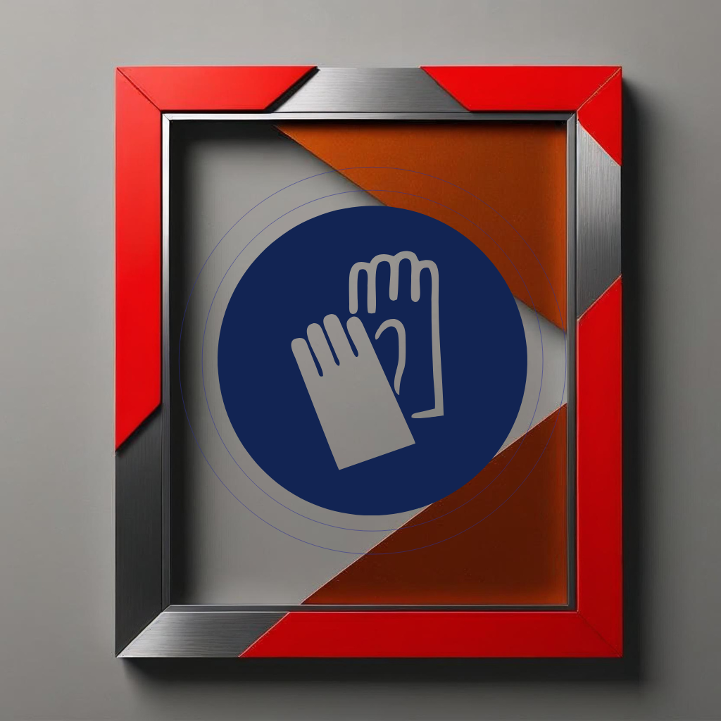 Calcomania de "Uso Obligatorio de Guantes de Seguridad"