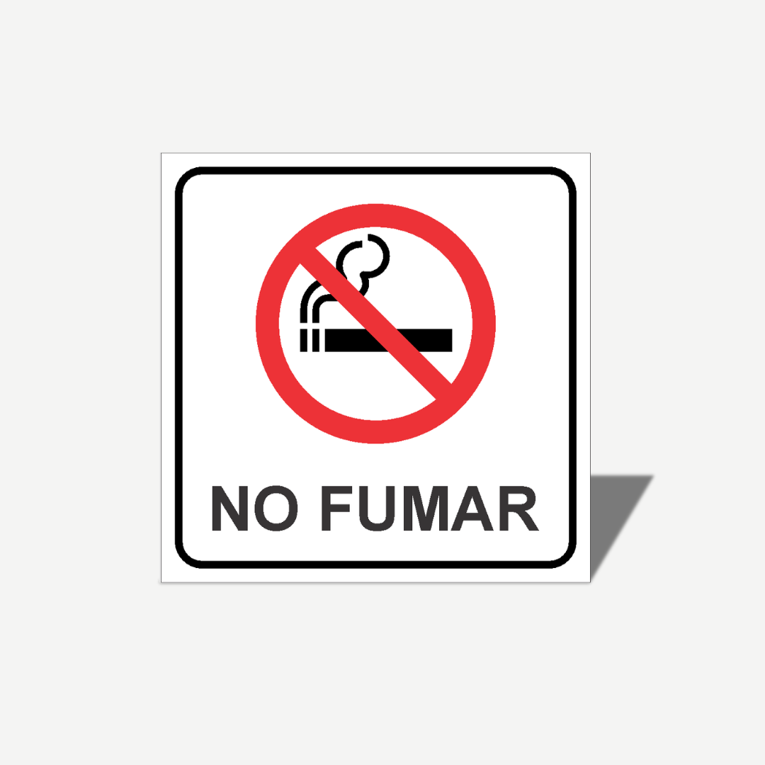 2 Señales GRANDES de "No Fumar" | Señalética Protección Civil