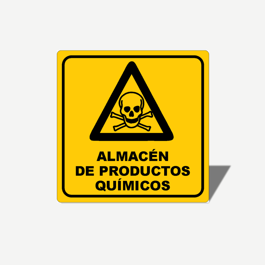 2 Señales GRANDES de "Almacen De Productos Quimicos" | Señalética Protección Civil