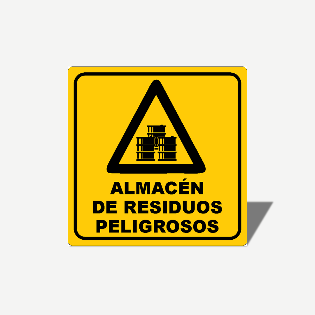 2 Señales GRANDES de "Almacen De Residuos Peligrosos" | Señalética Protección Civil