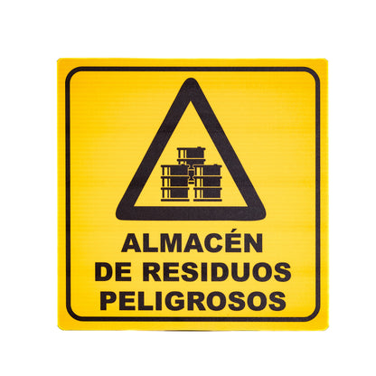 2 Señales de "Almacen De Residuos Peligrosos" | 15cm - 35cm | Señalética Protección Civil