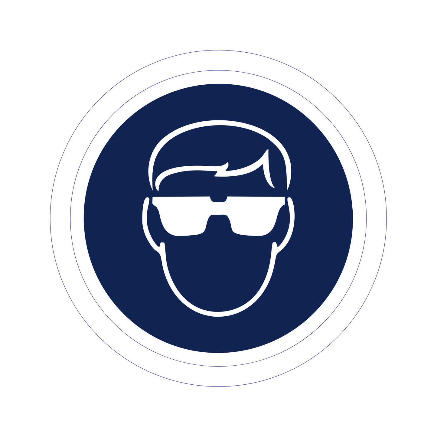 Paquetes de 50 Calcomanias "Uso obligatorio de Lentes de seguridad"