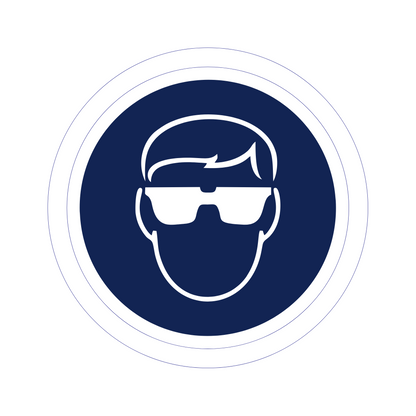 Paquetes de 50 Calcomanias "Uso obligatorio de Lentes de seguridad"