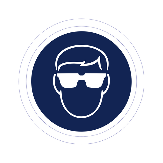 Calcomania "Uso obligatorio de Lentes de seguridad" (50 x pz)