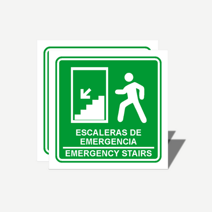2 Señales GRANDES de "Escalera De Emergencia" | Señalética Protección Civil