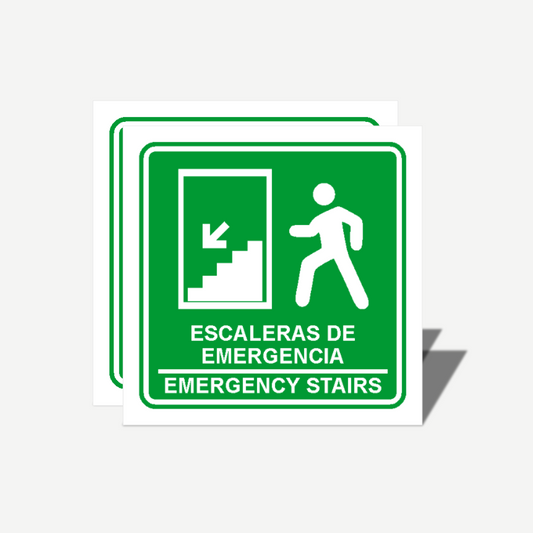 2 Señales GRANDES de "Escalera De Emergencia" | Señalética Protección Civil