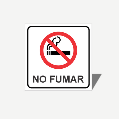 2 Señales GRANDES de "No Fumar" | Señalética Protección Civil