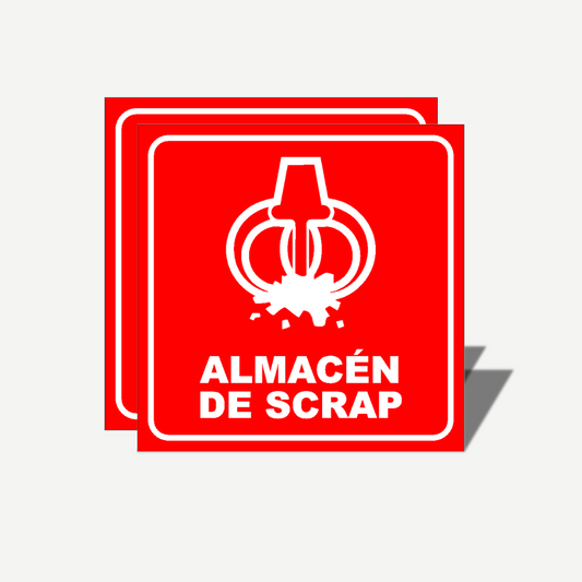 2 Señales GRANDES de "Almacen De Scrap" | Señalética Protección Civil