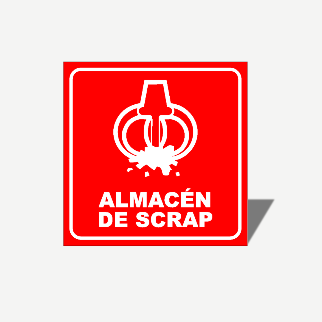 2 Señales GRANDES de "Almacen De Scrap" | Señalética Protección Civil