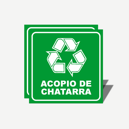 2 Señales GRANDES de "Acopio de Chatarra" | Señalética Protección Civil